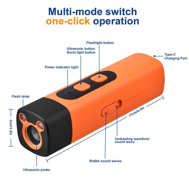 🐶🐶Dog Bark Deterrent,Rechargeable Sonic Dog Repeller,Safe 25KHz Sonic Frequency Transmitter,Anti Bark Device for Dogs,50ft Range Professional Dog Training Tool,LED Indoor/Outdoor Barking Silencer.