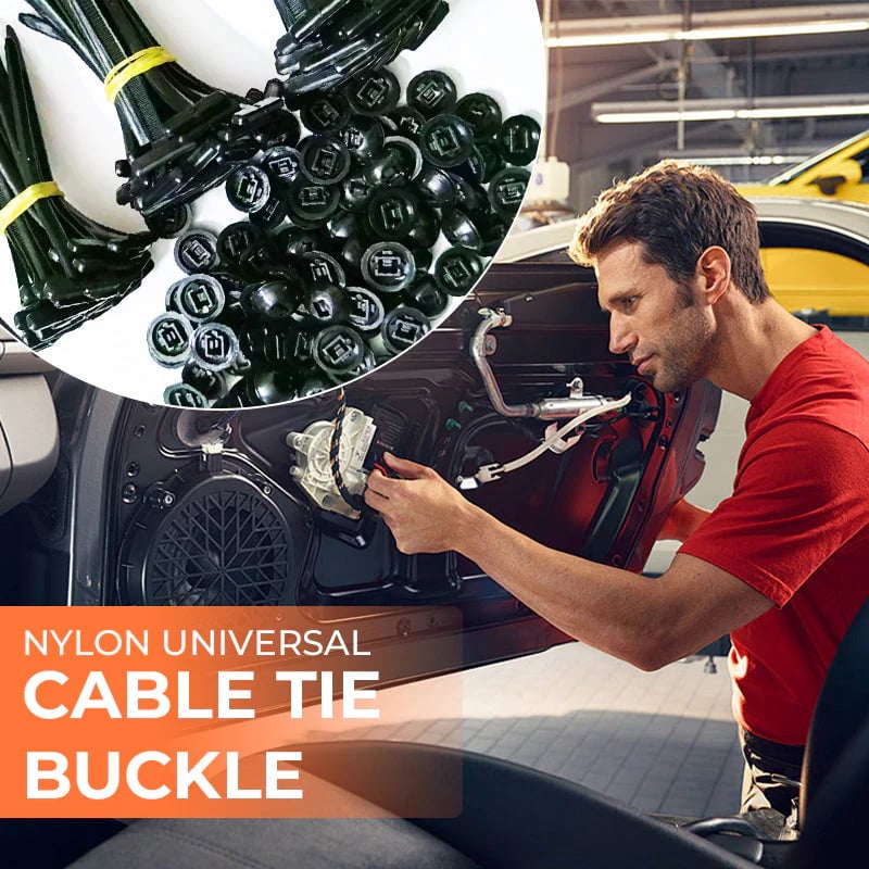 🔥Limited-Time Sale!⚙️ Nylon Universal Cable Tie Buckle – Strong, Reusable & Secure💪