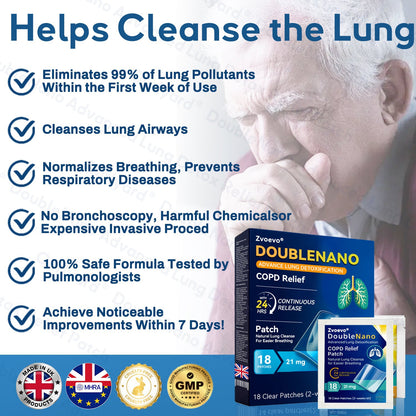 🌿🌟MHRA Approved|Zvoevo® DoubleNano COPD Relief Patch (💝 Cough, wheezing, shortness of breath, sputum, stuffy nose, bronchitis, bronchitis, allergy symptoms, lung discomfort🫁)