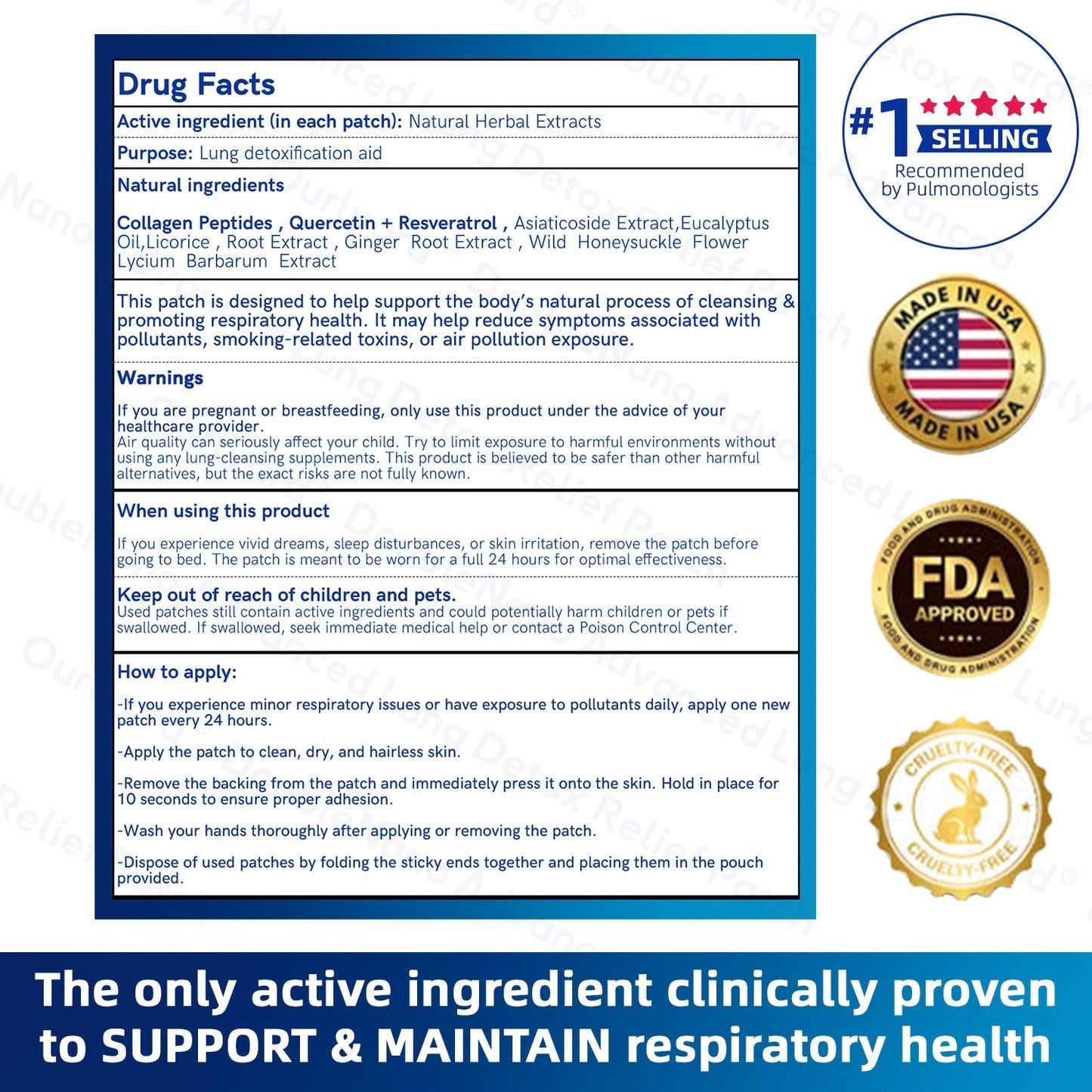 🌿🌟MHRA Approved|Zvoevo® DoubleNano COPD Relief Patch (💝 Cough, wheezing, shortness of breath, sputum, stuffy nose, bronchitis, bronchitis, allergy symptoms, lung discomfort🫁)