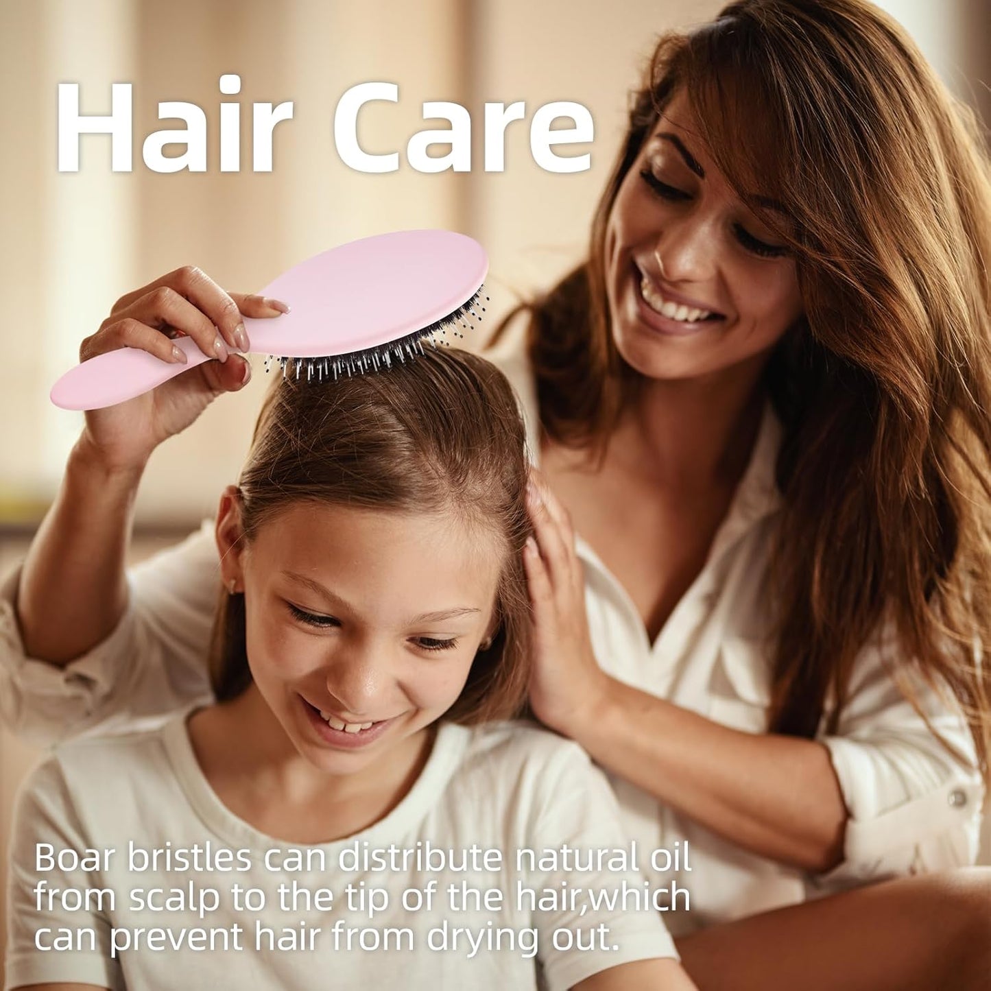 🔥HOT SALE 50% OFF🔥flysmus® Premium Boar Bristle Hair Brush – Smoother, Stronger, Shinier Hair with Nylon Bristles & Microsphere Massaging Technology