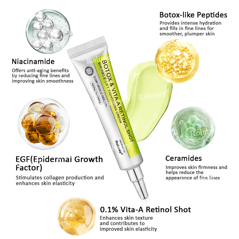 💫💯Made and shipped from the UK 💫Rolimey® Botox & Vita-A Retinol Shot Wrinkle-Lift Tightening cream - Last Day Promotion 50% OFF