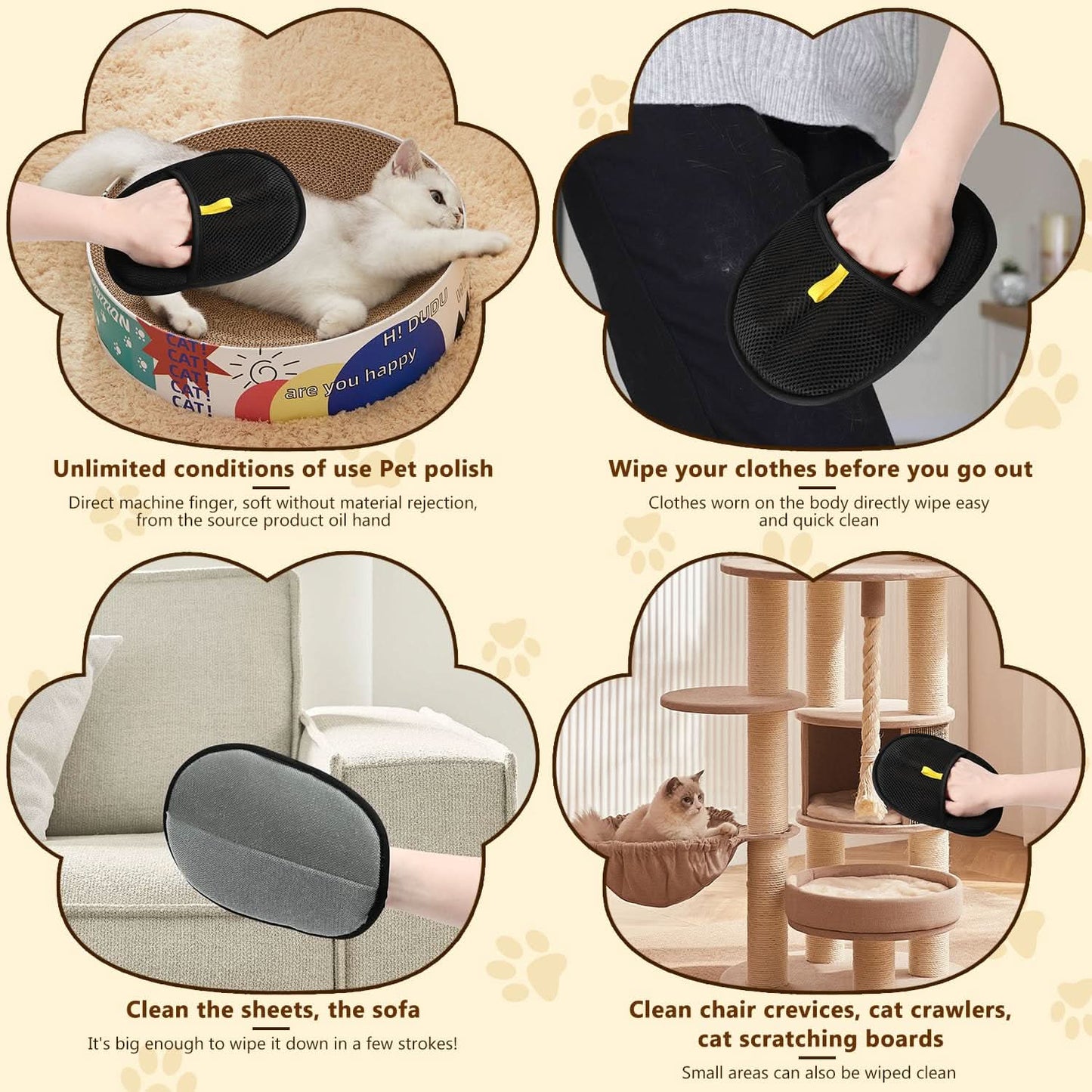 🔥BUY 1 GET 1 FREE🔥🐶🧤flysmus® Pet Hair Remover Electrostatic Gloves – Double-Sided Efficient, Soft Silicone & Washable Reusable (Versatile Home+Car)!