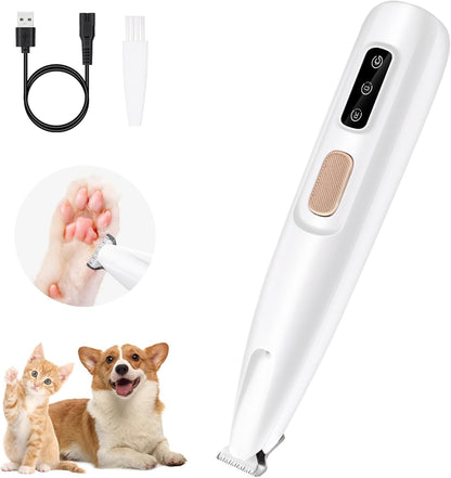 🎉Pet Micro Precision Trimmer, Multifunctional Pet Hair Trimmer Waterproof Rechargeable Shaver with LED Light for Paws Eyes Ears Face Buttocks for Small Dogs and Cats，50dB Quiet Shave.