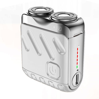 🔥HOT SALE 50% OFF🔥flysmus® Mini Electric Shaver for Men Magnetic Dual-Blade Razor USB-Rechargeable Pocket Groomer Ultra-Compact Travel Shaver for Car Office Home Daily Care Smooth