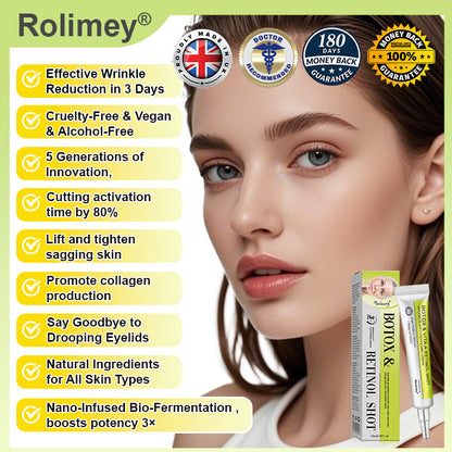 💫💯Made and shipped from the UK 💫Rolimey® Botox & Vita-A Retinol Shot Wrinkle-Lift Tightening cream - Last Day Promotion 50% OFF