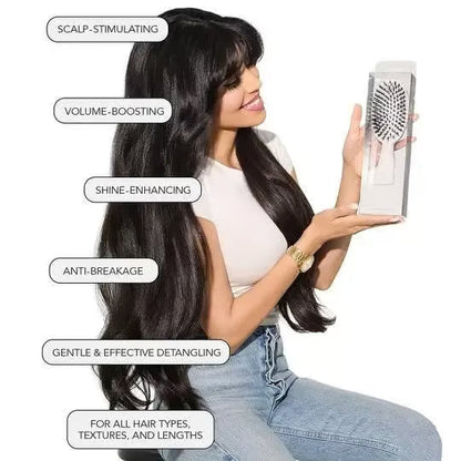 🔥HOT SALE 50% OFF🔥flysmus® Premium Boar Bristle Hair Brush – Smoother, Stronger, Shinier Hair with Nylon Bristles & Microsphere Massaging Technology