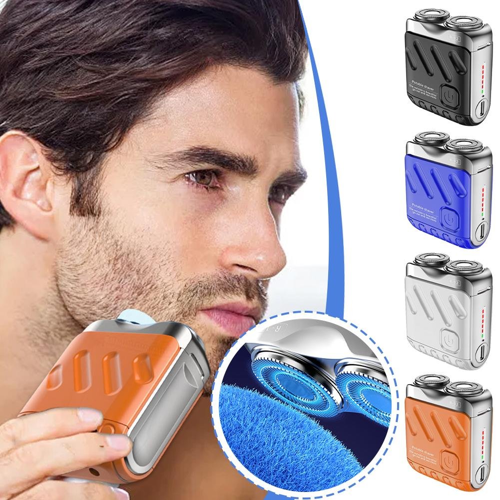 🔥HOT SALE 50% OFF🔥flysmus® Mini Electric Shaver for Men Magnetic Dual-Blade Razor USB-Rechargeable Pocket Groomer Ultra-Compact Travel Shaver for Car Office Home Daily Care Smooth