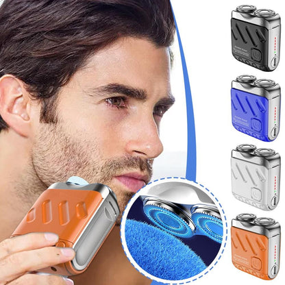🔥HOT SALE 50% OFF🔥flysmus® Mini Electric Shaver for Men Magnetic Dual-Blade Razor USB-Rechargeable Pocket Groomer Ultra-Compact Travel Shaver for Car Office Home Daily Care Smooth