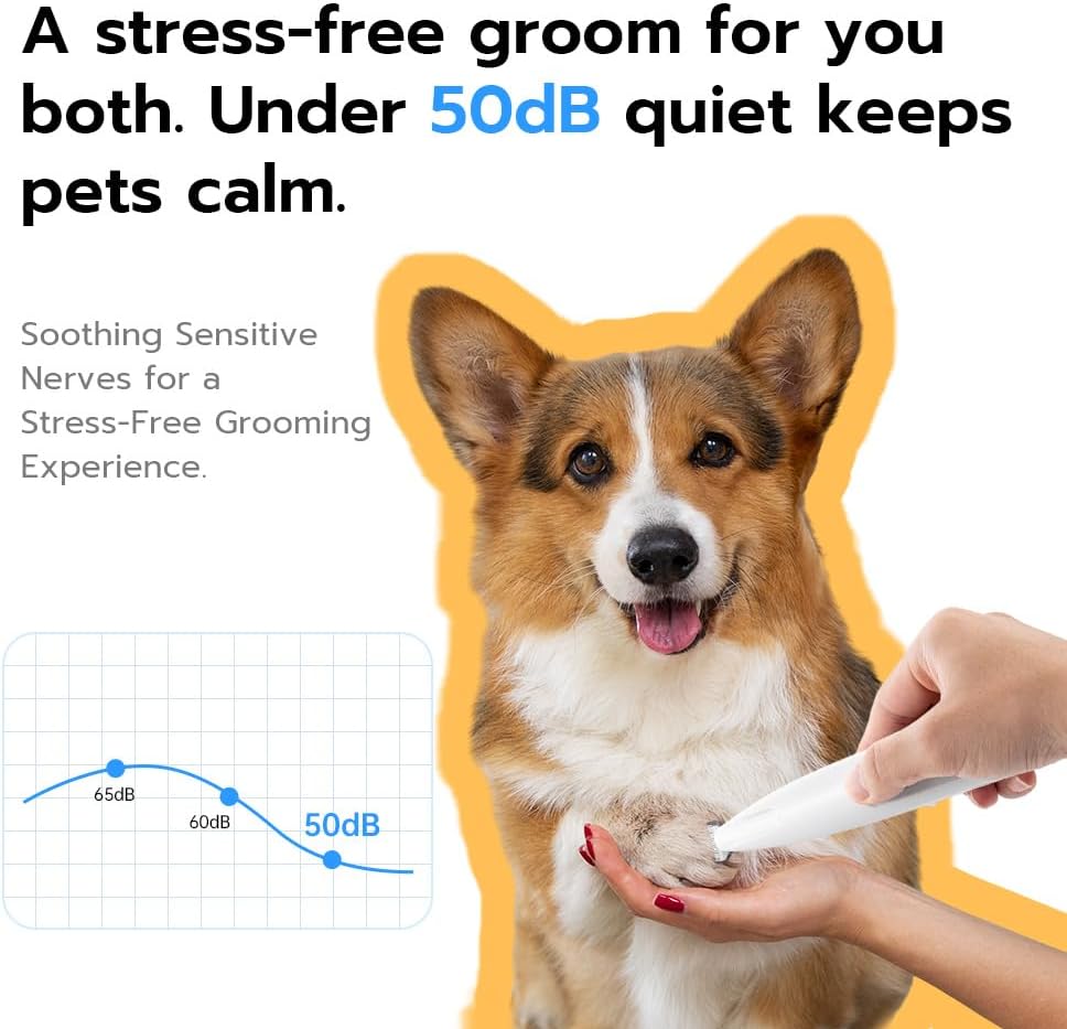 🎉Pet Micro Precision Trimmer, Multifunctional Pet Hair Trimmer Waterproof Rechargeable Shaver with LED Light for Paws Eyes Ears Face Buttocks for Small Dogs and Cats，50dB Quiet Shave.