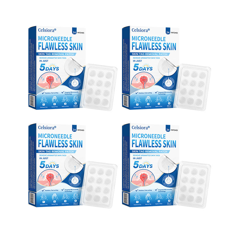 👑☘️Celsiora® 2-in-1 Microneedle & Hydrocolloid Patch | Raised Moles,Acne, Flat Warts & Skin Tags Remover | Improves Wrinkles, Scars & Blemishes | Invisible Pimple Patches for Face & Body | 24 Count