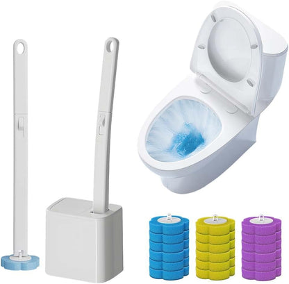 🎉Disposable Toilet Brush, Toilet Bowl Cleaning System,Powerful Cleaning, Disposable Toilet Cleaner,with 18 Toilet Wand Refills, for Toilet Bowl Cleaners,Bathroom Cleaning Brand: Generic