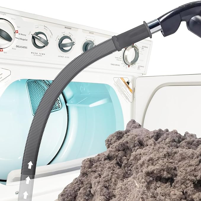 🎉Dryer Vent Cleaner kit Dryer Lint Vacuum Attachment with Stretch Universal Connector, Dryer Vent Cleaning Tool Vacuum Hose Lint Remover