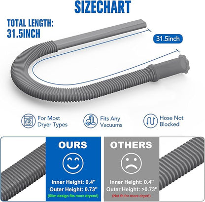 🎉Dryer Vent Cleaner kit Dryer Lint Vacuum Attachment with Stretch Universal Connector, Dryer Vent Cleaning Tool Vacuum Hose Lint Remover