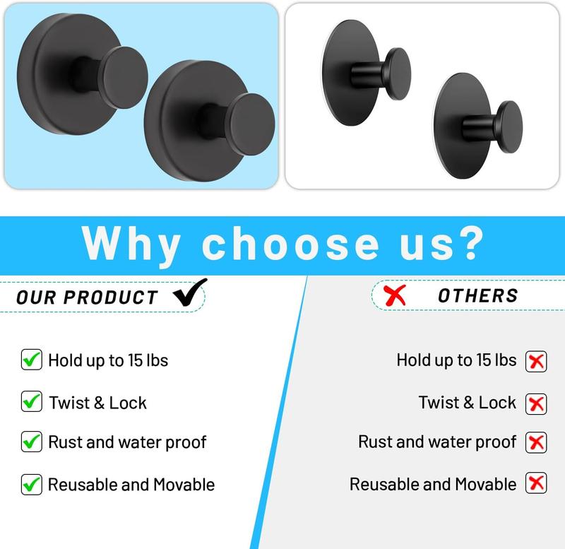 💐💐Suction Cup Hooks for Shower, Removable Towel Hooks for Bathroom Window Glass Door Wall, Bath Robe Looafh Wreath Hook for Hanging