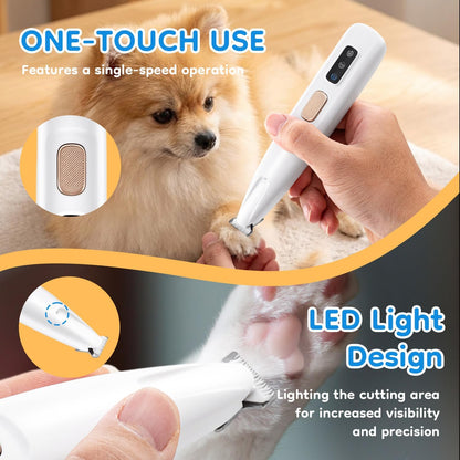 🎉Pet Micro Precision Trimmer, Multifunctional Pet Hair Trimmer Waterproof Rechargeable Shaver with LED Light for Paws Eyes Ears Face Buttocks for Small Dogs and Cats，50dB Quiet Shave.
