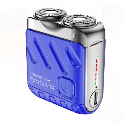 🔥HOT SALE 50% OFF🔥flysmus® Mini Electric Shaver for Men Magnetic Dual-Blade Razor USB-Rechargeable Pocket Groomer Ultra-Compact Travel Shaver for Car Office Home Daily Care Smooth