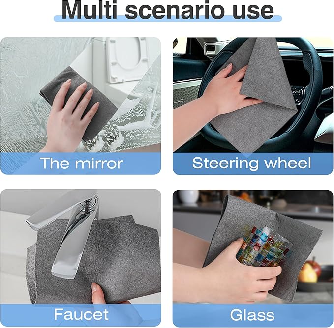 🎉🎉Thickened Magic Cleaning Cloth, Microfiber Streak Free Cloth