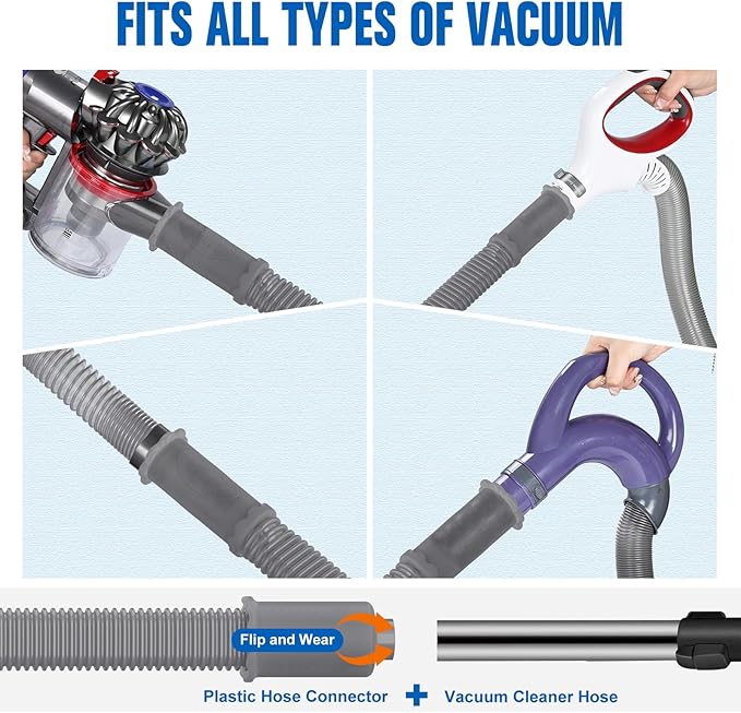 🎉Dryer Vent Cleaner kit Dryer Lint Vacuum Attachment with Stretch Universal Connector, Dryer Vent Cleaning Tool Vacuum Hose Lint Remover