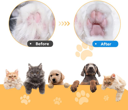 🎉Pet Micro Precision Trimmer, Multifunctional Pet Hair Trimmer Waterproof Rechargeable Shaver with LED Light for Paws Eyes Ears Face Buttocks for Small Dogs and Cats，50dB Quiet Shave.