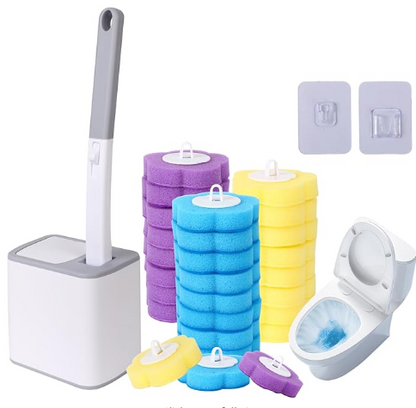 🎉Disposable Toilet Brush, Toilet Bowl Cleaning System,Powerful Cleaning, Disposable Toilet Cleaner,with 18 Toilet Wand Refills, for Toilet Bowl Cleaners,Bathroom Cleaning Brand: Generic