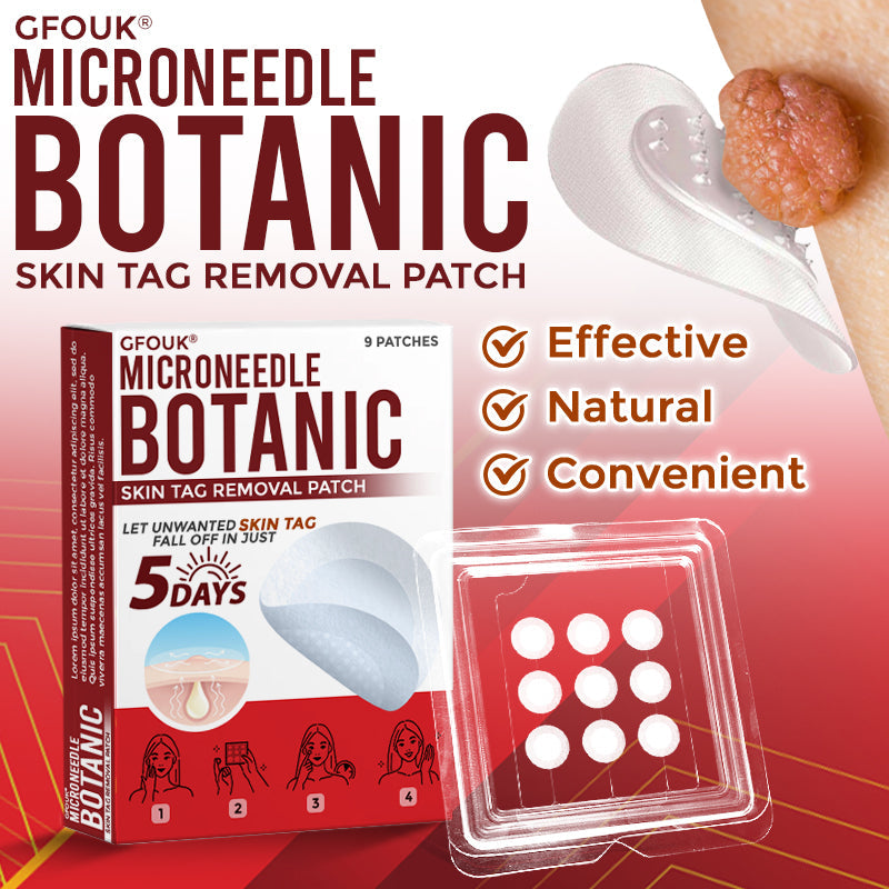 👩‍⚕️👩‍⚕️ GFOUK® MicroNeedle Botanic Skin Tag Removal Patch 🇬🇧 Made in the UK(For the removal of soft fibromas/skin tags, warts, and acne pimples)