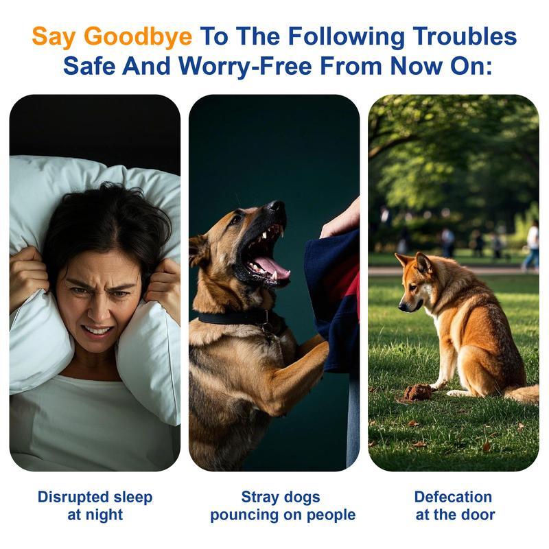 🎉🎉Dog Bark Deterrent,Rechargeable Sonic Dog Repeller,Safe 25KHz Sonic Frequency Transmitter,Anti Bark Device for Dogs,50ft Range Professional Dog Training Tool,LED Indoor/Outdoor Barking Silencer.