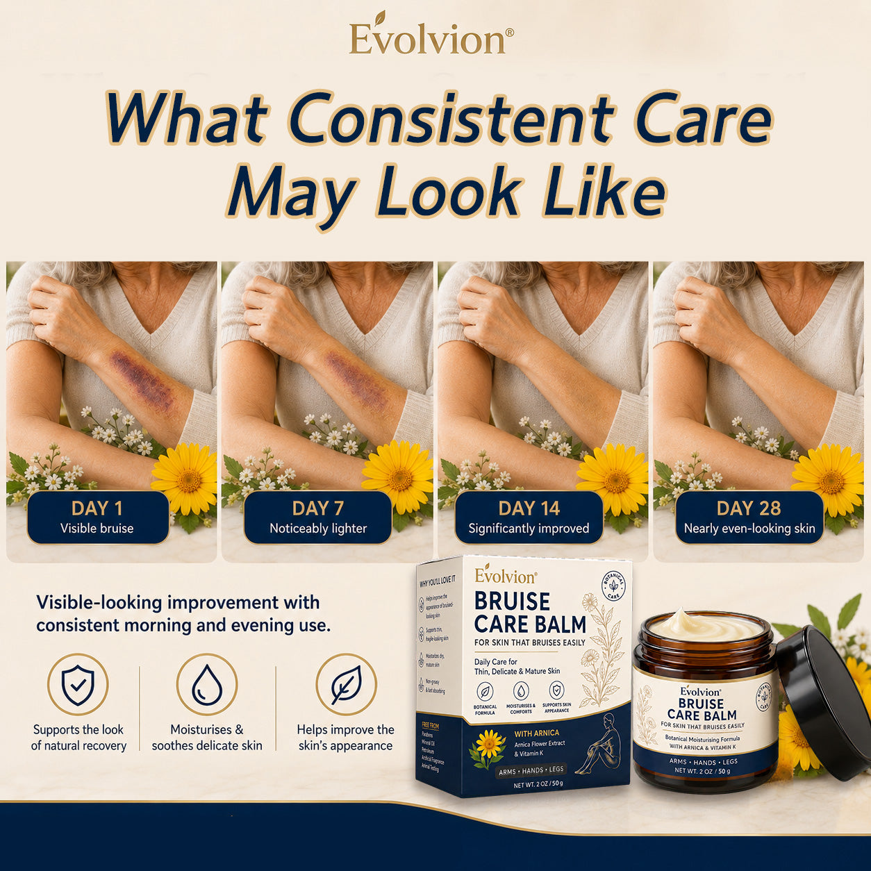 ✨✨Evolvion® Bruise Care Balm  Skin-Strengthening Formula for Mature Skin