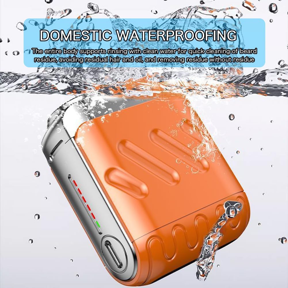 🔥HOT SALE 50% OFF🔥flysmus® Mini Electric Shaver for Men Magnetic Dual-Blade Razor USB-Rechargeable Pocket Groomer Ultra-Compact Travel Shaver for Car Office Home Daily Care Smooth