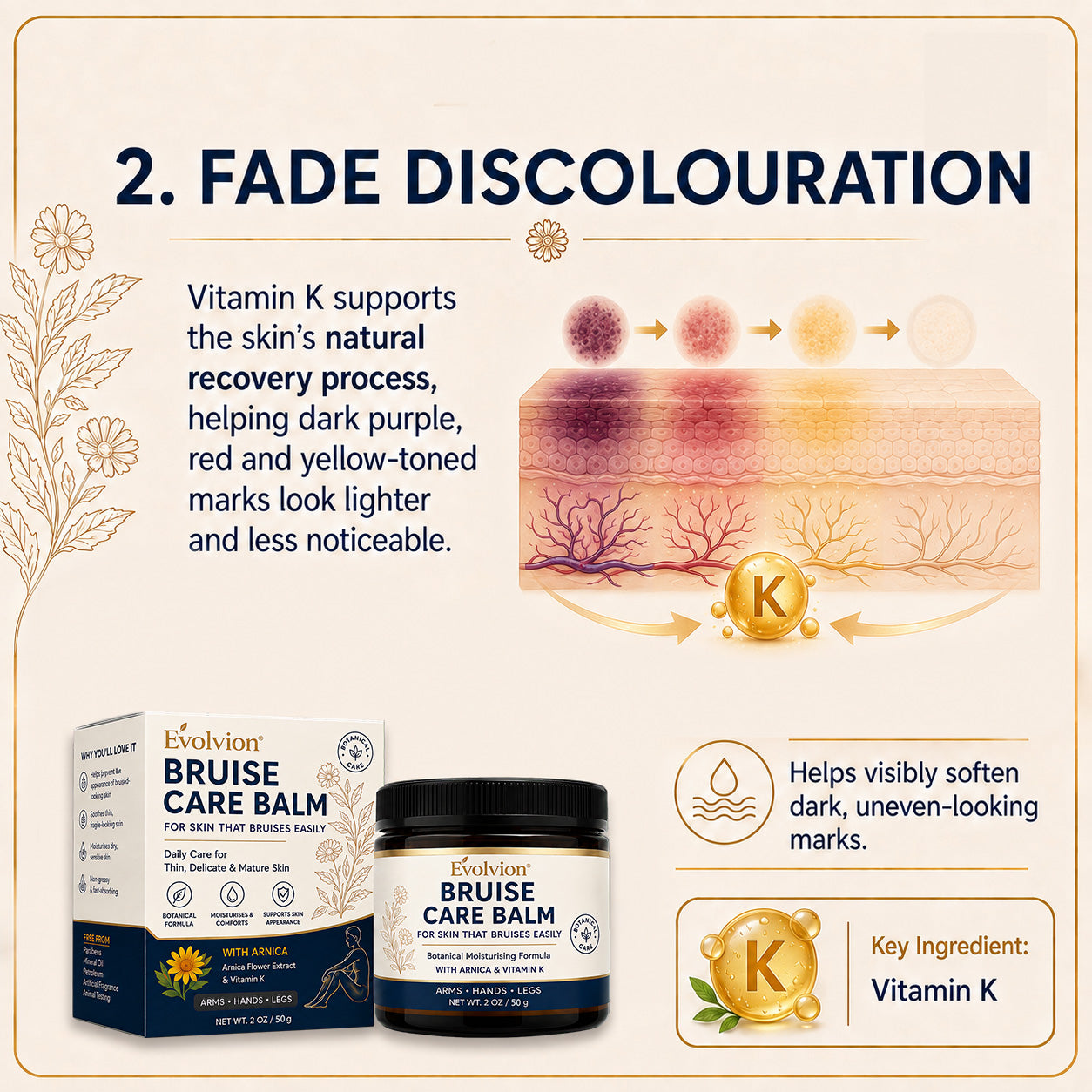 ✨✨Evolvion® Bruise Care Balm  Skin-Strengthening Formula for Mature Skin