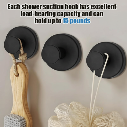 💐💐Suction Cup Hooks for Shower, Removable Towel Hooks for Bathroom Window Glass Door Wall, Bath Robe Looafh Wreath Hook for Hanging