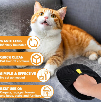 🔥BUY 1 GET 1 FREE🔥🐶🧤flysmus® Pet Hair Remover Electrostatic Gloves – Double-Sided Efficient, Soft Silicone & Washable Reusable (Versatile Home+Car)!